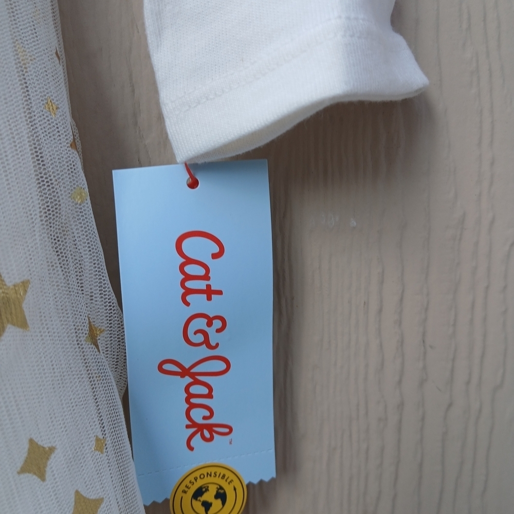 White and Gold Joy Dress - Picture 12 of 12